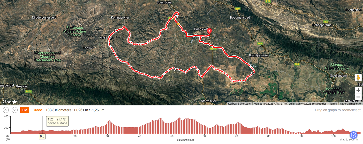 Bonnievale unbound 110km