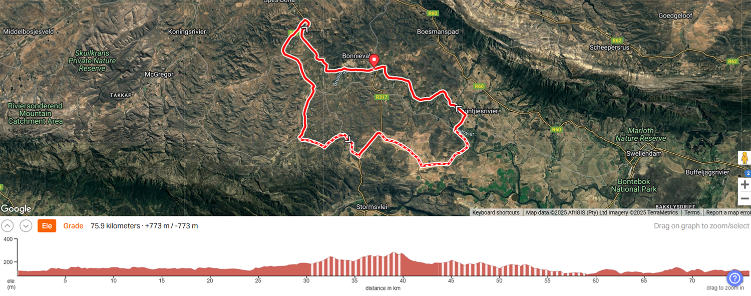 Bonnievale unbound 75km
