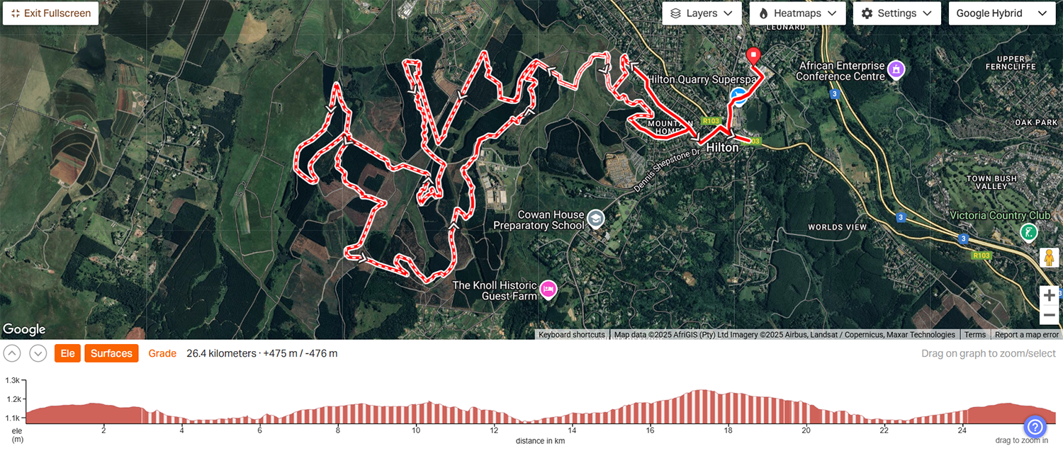 Cedara trail ride - 26km