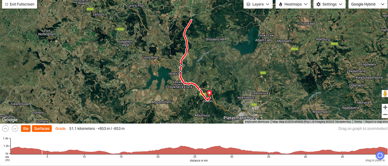 Hilton - Karkloof & back