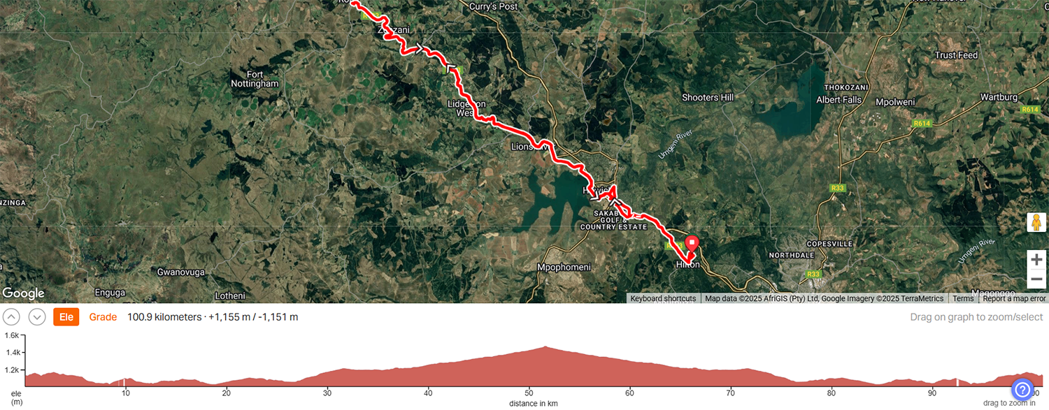 Hilton - Notties - Hilton, Road 100km