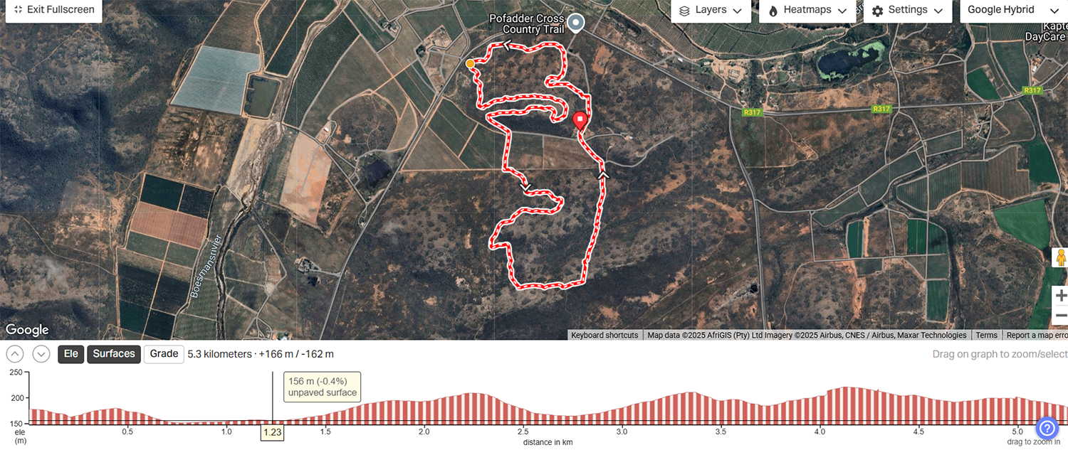 6 km “the introduction to Pofadder”